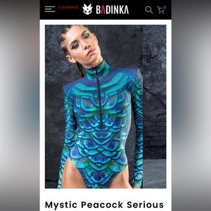 Bandika mystic peacock bodysuit size small